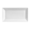 18-inch rectangular platter, durable plastic serving tray, modern dinnerware, scratch-resistant, stain-resistant, perfect for appetizers, entrees, buffets, catering, restaurants, and home dining.