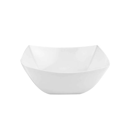 Fluted Square Pearl Bowls – Elegant serveware in 10oz and 18oz sizes. BPA-free, durable, reusable, or disposable. Perfect for desserts, salads, and more at events or family gatherings.