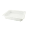 1/2 GN pan 12 3/4 inches, porcelain gastronorm pan for commercial kitchens, catering, and buffets. Oven-safe, microwave-safe, dishwasher-safe, durable, heat-resistant, and food-safe.