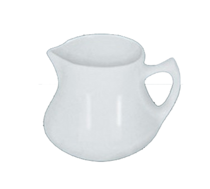 Ensure a pristine dining presentation with the EcoQuality Creamer. This creamer allows you to elegantly serve milk with your guests’ hot drinks. Featuring a bright white color that enhances the pattern and color of table linens on your dining table. High quality and affordable dinnerware.
