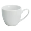 This white espresso cup is ideal for serving espresso shots in hotels, restaurants, and cafes. Offers a 2.5