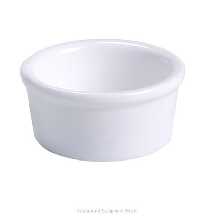 This Smooth Ramekin Dish is a high-quality porcelain vessel designed for precise portioning and presentation within professional foodservice environments. It is suitable for serving sauces, condiments, or garnishes in commercial kitchens such as restaurants, catering operations, and hospitality venues. High quality affordable restaurant dinnerware.