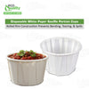 EcoQuality Disposable White Paper Souffle Portion Cup with Rolled Rim