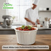 EcoQuality Disposable White Paper Souffle Portion Cup with Rolled Rim