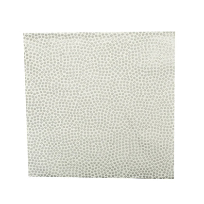 Enhance your table setting with 2-Ply Silver Dots Lunch Napkins. These elegant, durable disposable napkins feature a chic silver dot pattern, perfect for weddings, parties, and upscale events.