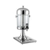 2.2-gallon beverage dispenser with stainless steel body and polycarbonate ice core. Keeps drinks cold without dilution. Includes spigot and silver finish for stylish beverage service.