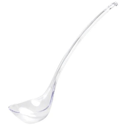 2.5oz Clear Serving Ladle for serving soups, sauces, or beverages at weddings, parties, and events. Durable, reusable, and stylish, ideal for both casual and formal occasions.