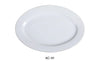 Oval Platter features a rolled edge design crafted from reliable, super white porcelain. Safe for dishwasher, oven, and microwave use, it offers versatile convenience for everyday meals or special occasions in restaurants and home use. Ideal for serving salads, desserts, and appetizers, this elegant platter combines durability with style to enhance your dining experience.