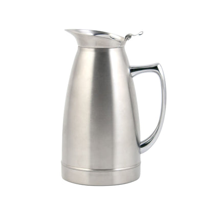 20oz stainless steel coffee server with double-wall insulated liner, precision pour spout, and ergonomic handle. Ideal for restaurants, cafés, and catering beverage service.