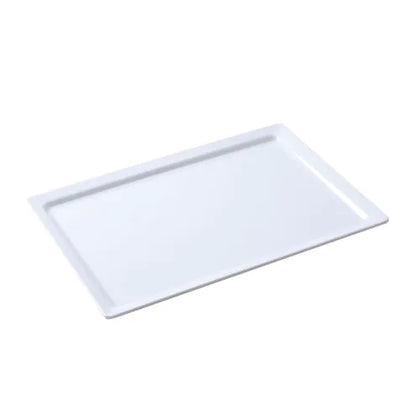 Rectangular Display Plate is made from durable and reliable melamine material. You can use this stylish plate to serve any dish you want. For example, you can use it for serving sushi, salads, side dishes, or other Asian cuisine appetizers. The Osaka collection has an elegant and stylish design. Performed in white color, it will perfectly fit any restaurant environment allowing you to elevate your dining experience 
with these high quality affordable restaurant dinnerware.