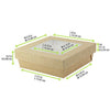 5.5x5.45x2 Inches Kraft Brown Bakery Pastry Box with Clear Window