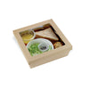 kraft box with window eco-friendly packaging clear window sturdy design display baked goods gifts retail biodegradable durable