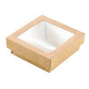 kraft box with window eco-friendly packaging clear window sturdy design display baked goods gifts retail biodegradable durable