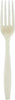 Beige Bio Based Heavy Weight Individually Wrapped Disposable Forks