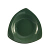 22oz 10 1/2” Triangular Pasta Bowl – Green ceramic bowl for pasta, salads, and entrees. Modern triangular design with microwave, oven, and dishwasher-safe for easy use and maintenance.