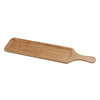 This Wooden Tray serving board is offering a compact and functional surface for plating and display. Its rectangular layout features a built-in handle to streamline transportation from kitchen to table. This board is made of long-lasting melamine and finished in golden oak for a rustic look allowing you to elevate your dining experience 
