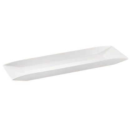 23-inch rectangular serving platter, extra-large chip-resistant tray, elegant serving dish for buffets and entrees, easy-to-clean glazed platter, professional-quality dinnerware, durable food display tray.