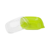Square Disposable Plastic Salad Bowl with Clear Dome Lids