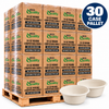 24 oz compostable round bowls without lids on a 30 case pallet