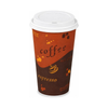 24oz Disposable Coffee Hot Paper Cups with White Sipper Dome Lids