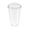 Clear Plastic Disposable U-Shaped Cups with Sip Through Lids
