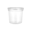 24oz Deli Container with Lid, durable food storage container for soups, salads, sauces, and deli items. Leak-resistant lid and clear plastic for fresh, visible, and secure storage solutions.