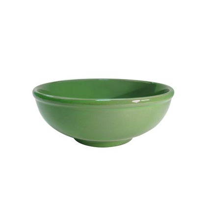 25oz 7 1/2-inch green pasta bowl, BPA-free, lightweight, shatterproof, scratch-resistant, deep curved design, dishwasher-safe, microwave-safe, perfect for home, restaurants, catering, and serving.