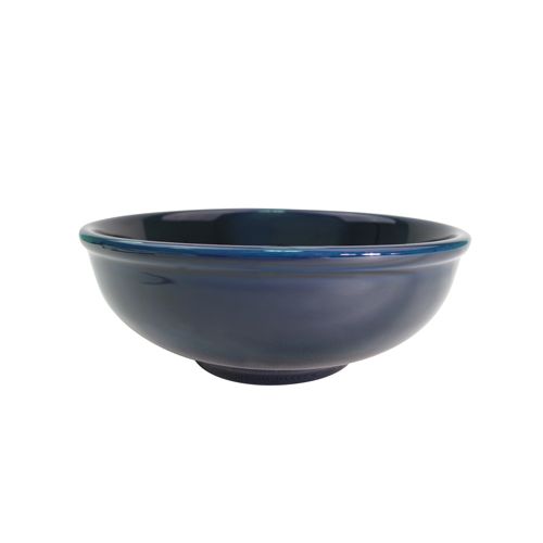 25oz 7 1/2-inch marine blue pasta bowl, BPA-free, lightweight, shatterproof, scratch-resistant, deep curved design, dishwasher-safe, microwave-safe, perfect for home, restaurants, catering, and serving.