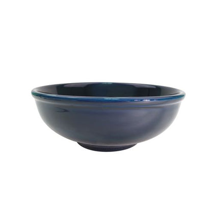 25oz 7 1/2-inch marine blue pasta bowl, BPA-free, lightweight, shatterproof, scratch-resistant, deep curved design, dishwasher-safe, microwave-safe, perfect for home, restaurants, catering, and serving.