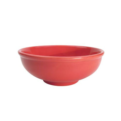 25oz 7 1/2-inch red pasta bowl, BPA-free, lightweight, shatterproof, scratch-resistant, deep curved design, dishwasher-safe, microwave-safe, perfect for home, restaurants, catering, and serving.