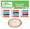 Oval Disposable Compostable Paper Burrito Bowls Heavy-Duty, Eco-Friendly