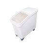 27-gallon ingredient bin mobile set with durable construction and smooth-rolling casters for easy transport. Ideal for commercial kitchens requiring large-capacity, efficient ingredient storage and mobility.