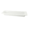 2/4 GN pan 20 7/8 inches, porcelain gastronorm dish for catering, buffets, and food service. Heat-resistant, oven-safe, microwave-safe, and dishwasher-safe.
