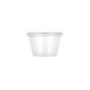 2 oz. clear plastic portion cup with lid, perfect for sauces, condiments, dressings, or dips. BPA-free, durable, and leak-resistant design, ideal for meal prep, takeout, catering, or storage