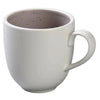 This mug features a glazed matte light lavender finish with speckles, making it suitable for hospitality, restaurants, cafeteria, or institutional kitchens. Its microwave, dishwasher, and oven-safe properties support routine cleaning and versatile reheating, while its sturdy handle ensures comfortable handling during busy service periods.