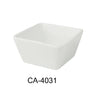 This Cambria Sauce Dish features a porcelain material with a solid aluminum base, ensuring robust durability against commercial restaurant kitchen wear. It is designed to withstand microwave and dishwasher cycles, facilitating quick reheating and effortless cleaning. Its compact size supports efficient stacking and storage. The dish's precise dimensions are optimized for portion control and presentation allowing you to enhance your dining experience.