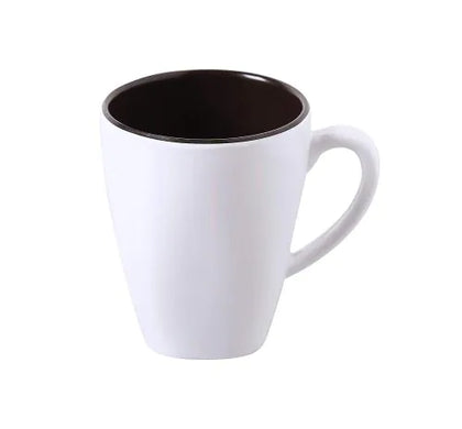 EcoQuality Mug is a unique and affordable restaurant drinkware. Made from the long-lasting and high-quality melamine material. You can serve any cold or hot drinks in these cups - coffee, tea, cocoa, etc. These white mugs will perfectly fit any establishment design. It's elegance will always look stylish in your cafeteria, restaurant or catering events allowing you to elevate your dining experience with these high quality affordable restaurant dinnerware.