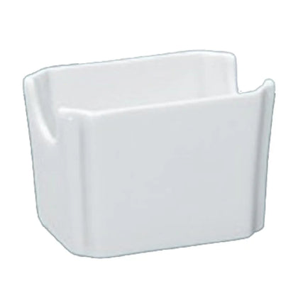 This Rectangular  Sugar Packet Holder is a commercial grade porcelain caddy designed for high-efficiency foodservice environments. Engineered for durability and ease of maintenance, this sugar packet holder features a non-porous white porcelain finish that is dishwasher, oven, and microwave safe. Its rectangular footprint supports organized presentation in cafes, restaurants, and catering operations.