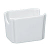 This Rectangular  Sugar Packet Holder is a commercial grade porcelain caddy designed for high-efficiency foodservice environments. Engineered for durability and ease of maintenance, this sugar packet holder features a non-porous white porcelain finish that is dishwasher, oven, and microwave safe. Its rectangular footprint supports organized presentation in cafes, restaurants, and catering operations.