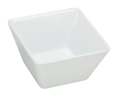 This Square Bowl is a durable and stylish choice for serving soups, guacamole, rice, and appetizers. Crafted from high-quality melamine, this square bowl offers the elegant look of ceramic while being lightweight and shatter-resistant. Part of the Rome collection, its sleek white design complements various dining settings, making it ideal for restaurants, catering services, and home use allowing you to elevate your dining experience 
with these high quality affordable restaurant dinnerware.