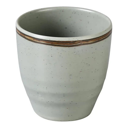 This tea cup is ideal for serving small portions of tea or other beverages, perfect for use in hotels and cafes. Offers a solid melamine construction with a break-resistant design, ensuring durability even in busy restaurant settings. Provides a round shape that enhances stability and ease of handling, suitable for everyday use in cafes and restaurants.
