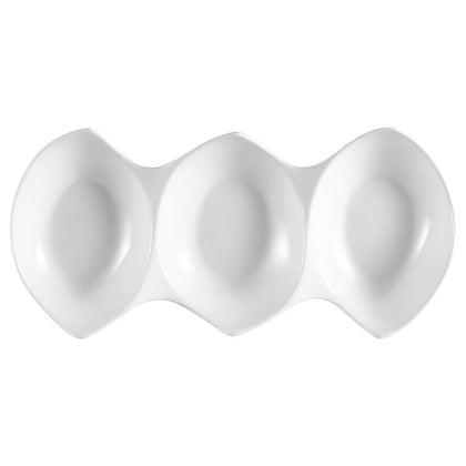3-Compartment Leaf Shape Tray Small 0.5oz x3 6