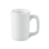 This Dinner Mug offers high durability through its porcelain construction and oven microwave safe design. Its 12 oz. capacity supports standard beverage servings in commercial settings. The round shape integrates seamlessly with existing dinnerware. Elevate your dining experience with the high quality affordable drinkware.