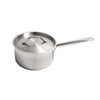 3.5-quart stainless steel saucepan with lid, professional cookware, even heat base, induction ready, dishwasher safe, ideal for sauces and grains, packed 6 each per case