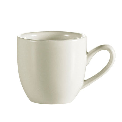 3.5oz A.D. Cup, 2.5 inches tall, made from high-performance durable material. Sleek and modern with excellent heat retention. Microwave and dishwasher safe for everyday use.