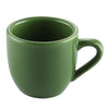3.5oz Green A.D. Cup, 2.5-inch, chip-resistant, dishwasher-safe, microwave-safe, durable and stylish espresso cup for home, café, and restaurant use, modern and elegant coffee drinkware.
