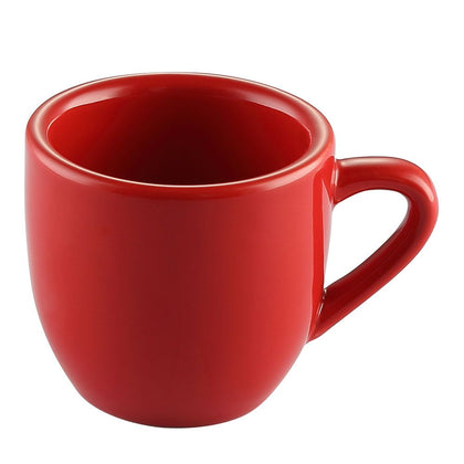 3.5oz Red A.D. Cup, 2.5-inch, chip-resistant, dishwasher-safe, microwave-safe, durable and stylish espresso cup for home, café, and restaurant use, modern and elegant coffee drinkware.