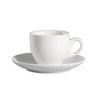 3.5oz porcelain A.D. cup, bone white espresso & demitasse cup. Durable, microwave, oven & dishwasher safe. Ideal for restaurants, cafés, catering, and home kitchens.