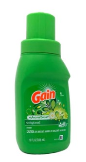 Gain Liquid Laundry Detergent, Original Scent, 306ml (10 fl oz), Case of 12 – powerful clean and lasting fresh fragrance for up to 6 loads.