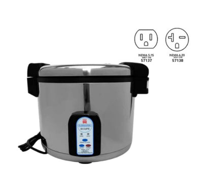 30-cup Rice Master electric rice cooker & warmer, 230V, perfect for cooking and warming large batches of rice.
